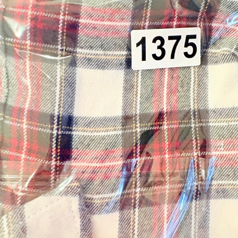 Abercrombie‎ & Fitch Women XS Plaid Boyfriend Flannel Shirt Red Green Oversized